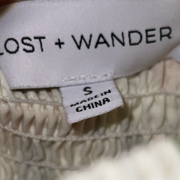 LOST + WANDER Big Escape Off The Shoulder Mini Dress in Pastel Floral Size Small - Picture 5 of 8